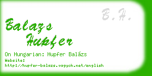 balazs hupfer business card